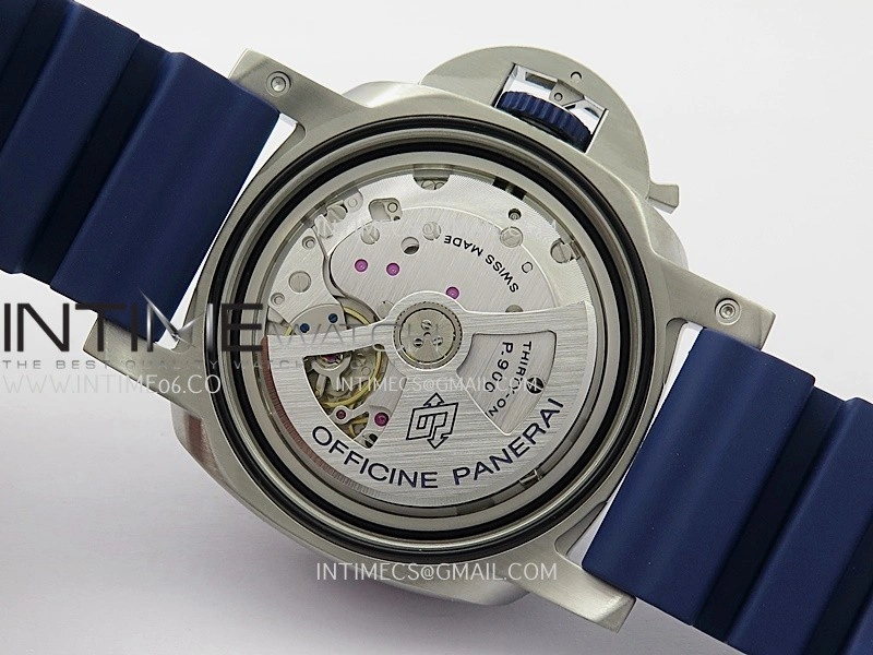PAM1676 44mm Submersible VSF 1:1 Best Edition Blue Dial On Blue Rubber Strap P.900 Super Clone